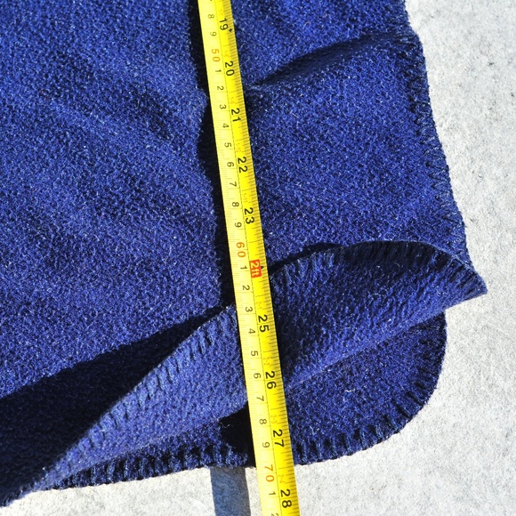 Thin Travel Blanket Lightweight Navy Blue - Picture 7 of 8